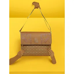 EUME Unisex Brown Printed Messenger Bag-picture-28