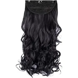 EUPHORIA Streak Clip-in 24" Natural Black Hair Extensions for Women and Girls (1 Piece in Pack)-picture-16