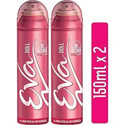 Eva Doll Deodorant 150ml (Pack of 2, Fresh Energy, Aerosol, Female)-picture-45