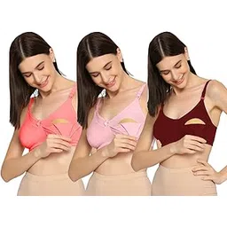 evamomies Women's Cotton Lycra Full Cup Non-Wired & Non-Padded Feeding Bra | Nursing Bra | Maternity Bra-picture-11