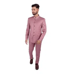 evauke Men jodpuri bandhgala Solid Suit image 1