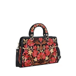 EVEDA Women Floral Printed Structured Satchel Bag image 5