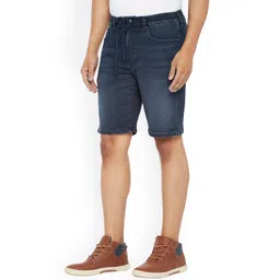 EVERBLUE Men Solid Stretchable Mid-Rise Shorts image 3