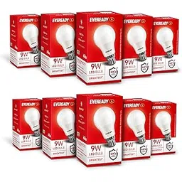 Eveready 9W LED Bulb, Cool Day Light (6500K), B22 Base, Energy-Efficient, 4kV Surge Protection, Long-Lasting Durability - Pack of 10-picture-28