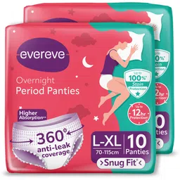 evereve Ultra Absorbent, Heavy Flow Disposable Period Panties, L-XL, 10 Panties Pantyliner-picture-13