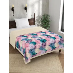 EverHOME Pink & Beige Floral Cotton AC Room 150 GSM Single Bed Dohar-picture-25