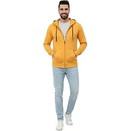 evershyne wears Men's Regular Fit Full Sleeve Winter Wear Fleece Zipper Hoddie for Men Availabel Size M=38,L=40,XL-picture-34