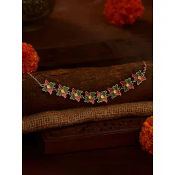 EVERSTYLISH RAJASVI Silver-Plated Oxidised Minimal Necklace-picture-13