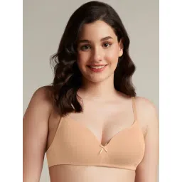 Every De by Amante Beige Full Coverage Non-Wired T-Shirt Bra-image-12
