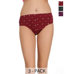 Eve's Beauty Assorted Pack Of 3 Pure Cotton Hipster Briefs-picture-20