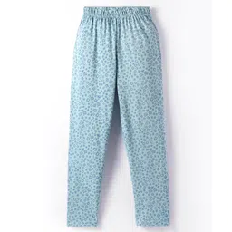 Evimo Single Jersey Knit Full Length Floral Printed Leggings - Light Green-picture-28