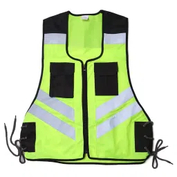 Evion Medium Size Green Reflective Safety Jacket, ES-34155-image-5
