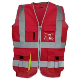 Evion Medium Size Red Reflective Safety Jacket, ES-024-image-15