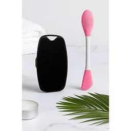 EVNYAN Silicone Body Scrubber For Bath and Face Cleaning Brush Multipurpose, 2 in 1 Facial Cleansing Brush, Soft Silicone Body Shower Scrub Multicolor (Pack of 2)-picture-10