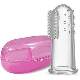 EVNYAN Silicone Teethbrush Baby Finger With Case Recommended Brush for Newborns & Toddlers, Soft, BPA Free 100% Silicone (3.5 to 24 Months) Multicolor-picture-27