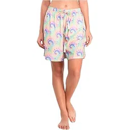 evolove Women's Viscose Liva Printed Culotte Shorts Super Soft Comfortable (Short-CLU)-picture-22