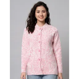 eWools Floral Printed Long Sleeve Woollen Cardigan Sweaters-picture-40