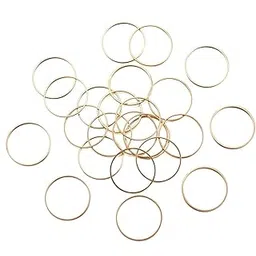 Excellentcrafts Brass Hollow Circle Pendant Charm Links Open Bezel Frames Connectors Round Beading Hoop Earrings for Necklace Bracelet Jewelry Making Resin Craft-picture-33