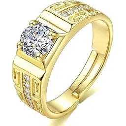 Exclusive American Diamond Solitaire Adjustable Ring For Men Boy-picture-45