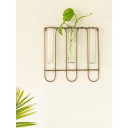 ExclusiveLane Modern Glass Garden Transparent Glass 3 Test Tube Wall Planter With Holder-picture-19