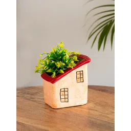 ExclusiveLane Red Homely Cottage Terracotta Table Planter Flower Pot-picture-33