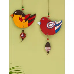 ExclusiveLane Set Of 2 Multicoloured Handcrafted Terracotta Decorative Wall Hanging Set-picture-11