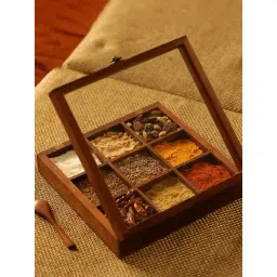 ExclusiveLane Spice Box With Spoon In Sheesham Wood-picture-40