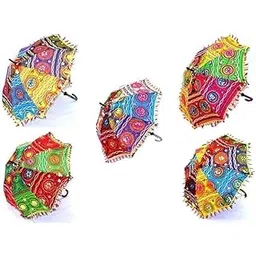 exemartz Umbrella For Decoration in Weddings, Navratri, Traditional Festivals | Handmade Embroidery Ethnic Parasol | for Sun Protection, Garba in Navratri | Event Photo Backdrop-picture-43