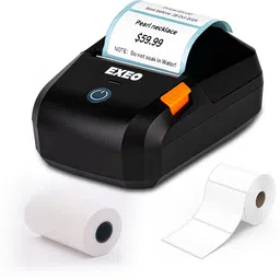 EXEO 58mm (2 Inch) Portable Label & Receipt Printer | Bluetooth + USB | Mobile & PC Thermal Receipt Printer-picture-17