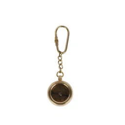 EXIM DECOR Gold Brass Pocket Compass Keychain image 2