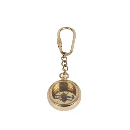 EXIM DECOR Gold Brass Pocket Compass Keychain image 3