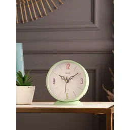 EXIM DECOR Green Analog Dial Mini Plastic Table Clock-picture-10