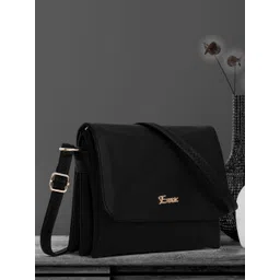 Exotic Black PU Structured Sling Bag-picture-42