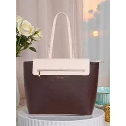 Exotic Colourblocked PU Oversized Structured Tote Bag-picture-34