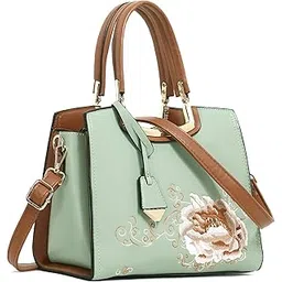 exotic flora embroidered collection PU Leather hand bag for women-picture-44