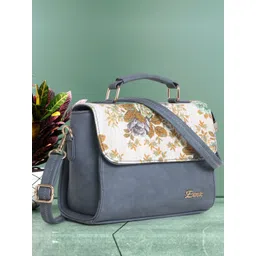 Exotic Floral Printed Structured Satchel-picture-32