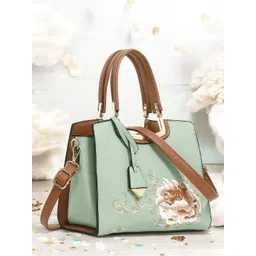 Exotic Women Floral Printed Structured Handheld Bag-picture-19