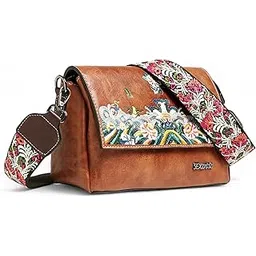 exotic Women's Premium Flora Embroidery Flap Elegance Shoulder/Sling Bag-picture-27