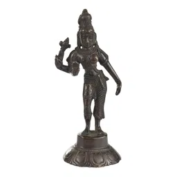 Exotic India Black & Brown Lord Ardhanarishvara Religious Brass Idol Showpiece-picture-13