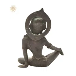 Exotic India Black & Brown Lord Indra Religious Idol Showpiece image 3