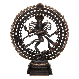 Exotic India Black & Brown Lord Shiva as Nataraja Religious Idol Showpiece-picture-12