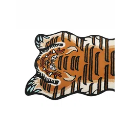 Exotic India Brown and Black Desert-Sun Tibetan Tiger Wool Yogic Asana Floor Mat-picture-36