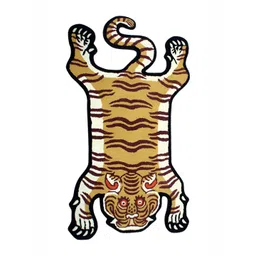 Exotic India Brown & Black Honey Tibetan Tiger Wool Yogic Asana Floor Mats-picture-32