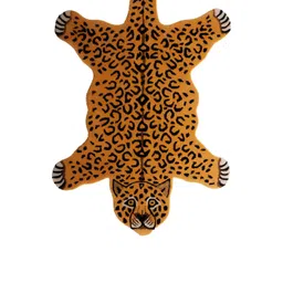 Exotic India Brown & Black Leopard Shaped Handmade Yogic Asana Floor Mats-picture-31