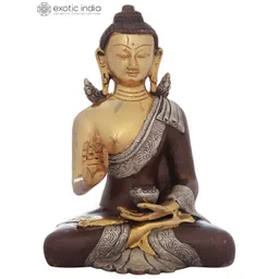 Exotic India Brown & Gold-Toned Buddha Idol Showpiece-picture-33