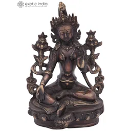 Exotic India Brown & Gold-Toned Buddha Idol Showpiece-picture-19