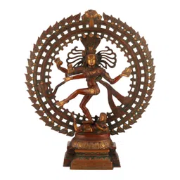 Exotic India Brown & Gold-Toned Lord Shiva as Nataraja Religious Idol Showpiece-picture-25