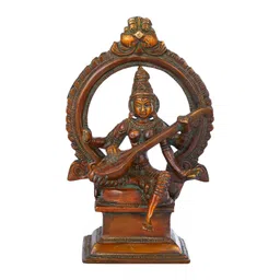 Exotic India Brown Goddess Saraswati Religious Idol Showpiece-picture-40