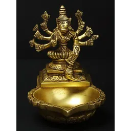 Exotic India Goddess Varahi With Oil Lamp Pooja Essentials-picture-34