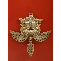 Exotic India Gold Kirtimukha Wall Hanging Mask-picture-14